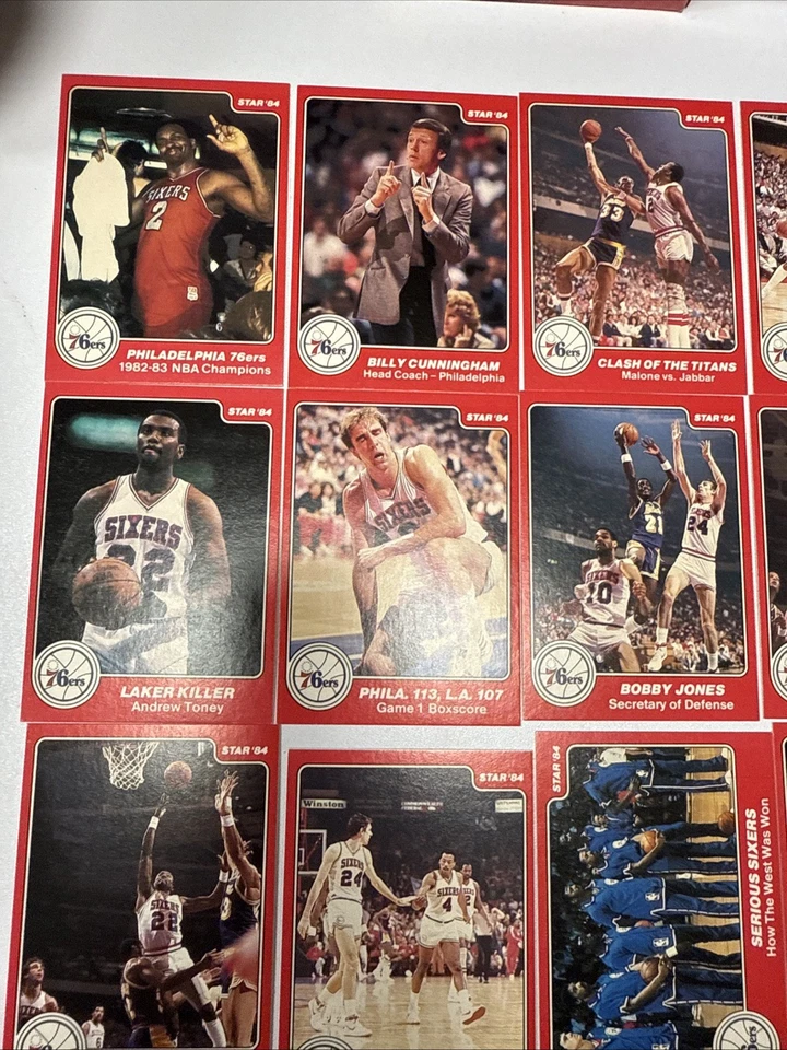 1984 Star Co Philadelphia 76ers 82-83 NBA World Champs 25 Card Set (Dr J x 5)! - Image 2 of 4