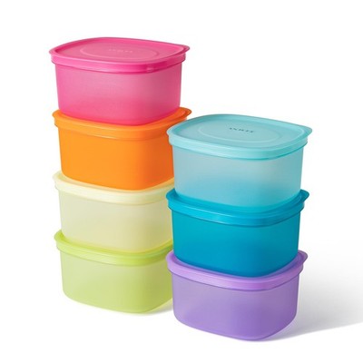 ANJUKE 7-Piece Meal Prep Containers - 3.75-Cup Reusable Airtight Plastic Food St