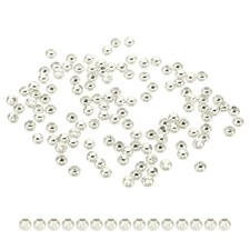3mm Silver Filled Spacer Beads for Jewelry Making, 100 Pack