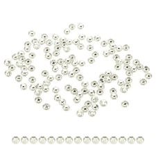 3mm Silver Filled Spacer Beads for Jewelry Making, 100 Pack