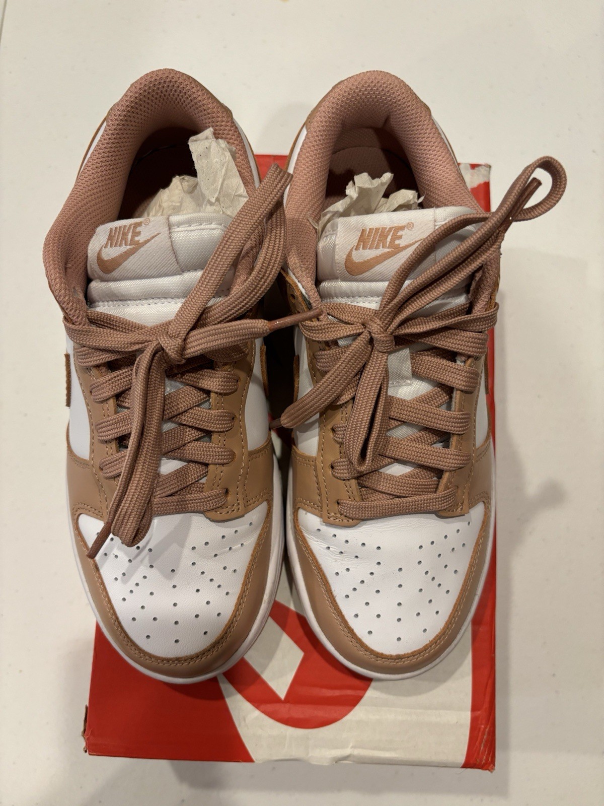 Nike Sneakers Womens Dunk Low DD1503-118 Rose Whisper Athletic Shoes Size 6.5 image 4