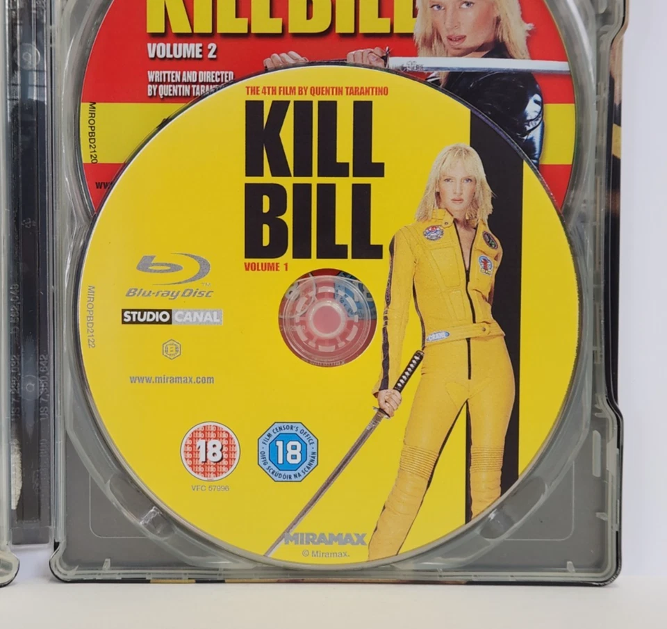 Kill Bill 1 & 2 Blu-ray UK Import Region B Zavvi Exclusive 2013 SteelBook Rare - Image 4 of 4