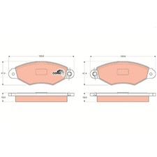 Satz Bremsbeläge Bremsklötze vorne für Renault Kangoo KC0/1 FC0/1 | 24511553