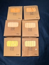 6 Boxes 24-Piece Box Of Colored Chalk For Classroom Art DIY Projects