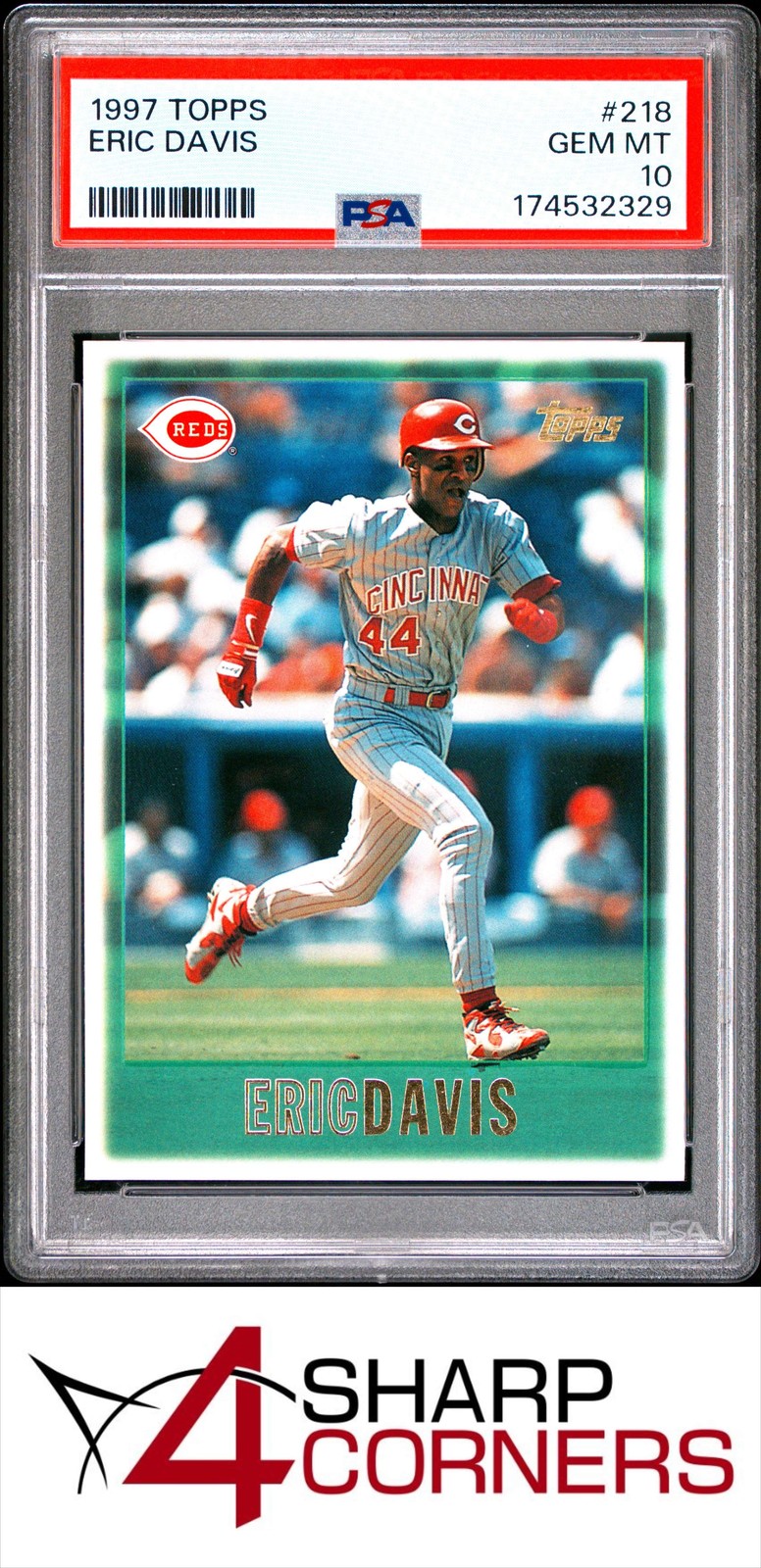 1997 TOPPS #218 ERIC DAVIS REDS PSA 10