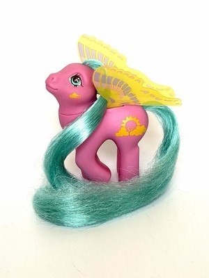 BVS My Little Pony Windy Wing SUNGLIDER Butterfly Wings Pink Aqua Vintage G1