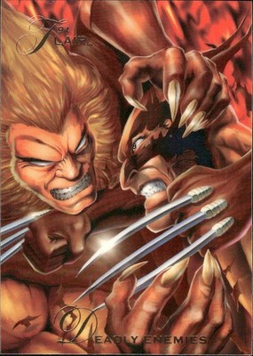 Deadly Enemies 1994 Flair Marvel Comics #53 Sabretooth Vs Wolverine