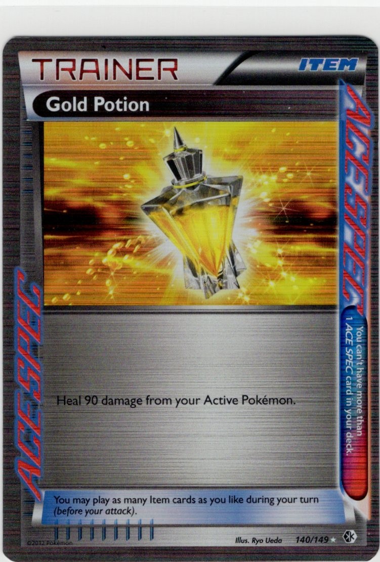 Pokemon Boundaries Crossed Gold Potion 140/149 Holo Rare ACE
