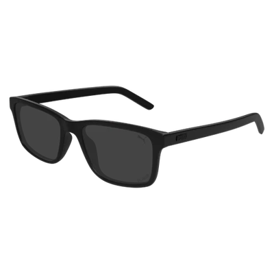 PUMA PU0493S-002 Lunettes De Soleil Wayfarer Noires Mat & Gris, 100% UV - Photo 1/3