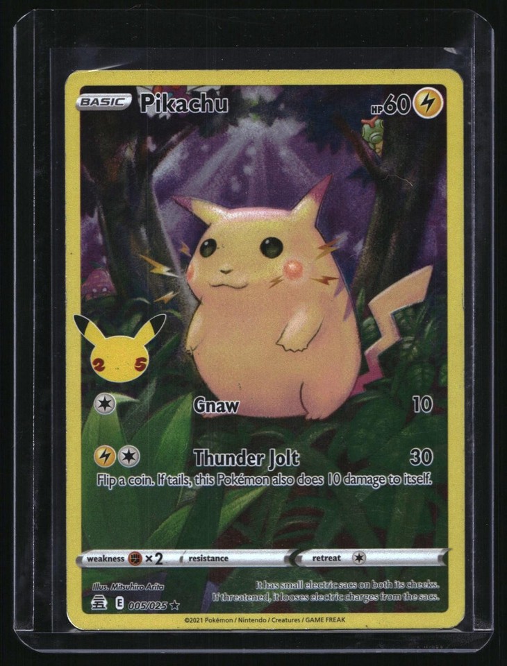 Pokemon Celebrations Pikachu Holo Rare TCG Card Pokemon Celebrations Pikachu 005/025 Holo Rare TCG Card