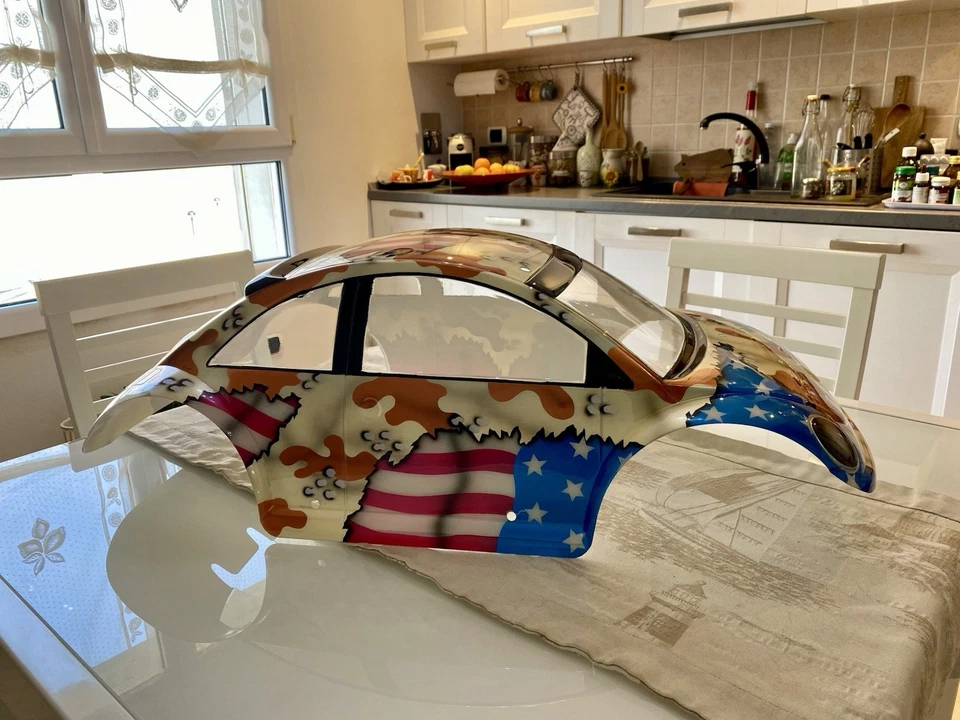 Carrozzeria FG in Lexan per auto RC 1:5 – New Beetle aerografata professionale - Immagine 4 di 4