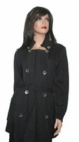 Strickjacke Strick Schwarz Silberne KnÖPfe BindegÜRtel Capuccino Knithouse 38 Ne