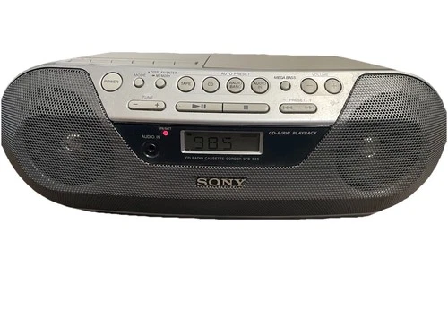 Sony CFD-S05 Boombox CD AM/FM Radio Cassette Player Recorder Portable VTG TESTED