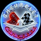 Chevrolet Corvette NEW METAL SIGN: 12" Dia. Round - NOT A NEON SIGN