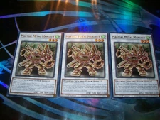 3x Martial Metal Marcher 1st Edition Rare JUSH-EN052 Yu-Gi-Oh!