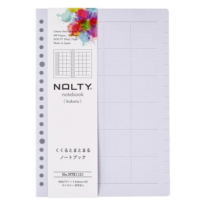 NOLTY Notebook A5 Monthly Date Free Kukuru Graph NTK1121