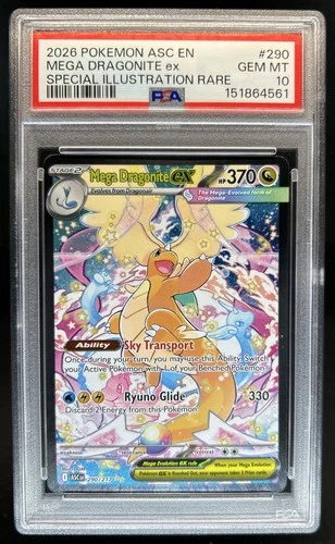 2026 Pokemon Mega Dragonite ex Special Illustration Rare #290/217 PSA 10
