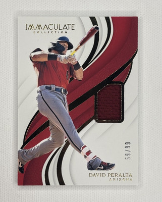 Panini David Peralta Memorabilia /99 Diamondbacks 2019 Immaculate #76