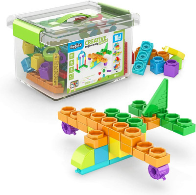 Engino Toys Creative Engineering STEAM Maker Junior 10-Model Set, Color and Numb