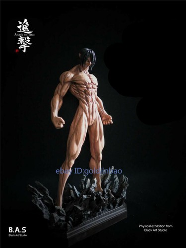 Black Art Studios Eren Yeager Attack on Titan Resin Statue Painted In Stock - Picture 6 of 10