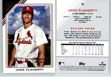 Jack Flaherty 2022 Topps Gallery Printer Proof #93 Cardinals Tigers