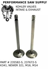 INTAKE 235582-S VALVE, EXHAUST 237672-S VALVE FITS KOHLER K321, K341 SIZE 1 3/8"
