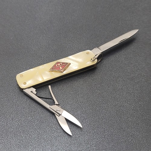 Vintage Enameled Logo Pocket Knife Diamond TMotor Truck Co Chicago pre 1950's - Picture 5 of 11