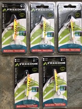 5 FREEDOM TACKLE TURNBACK SHAD JIG RAP 5/8OZ FISHING LURE UV GLOW T2