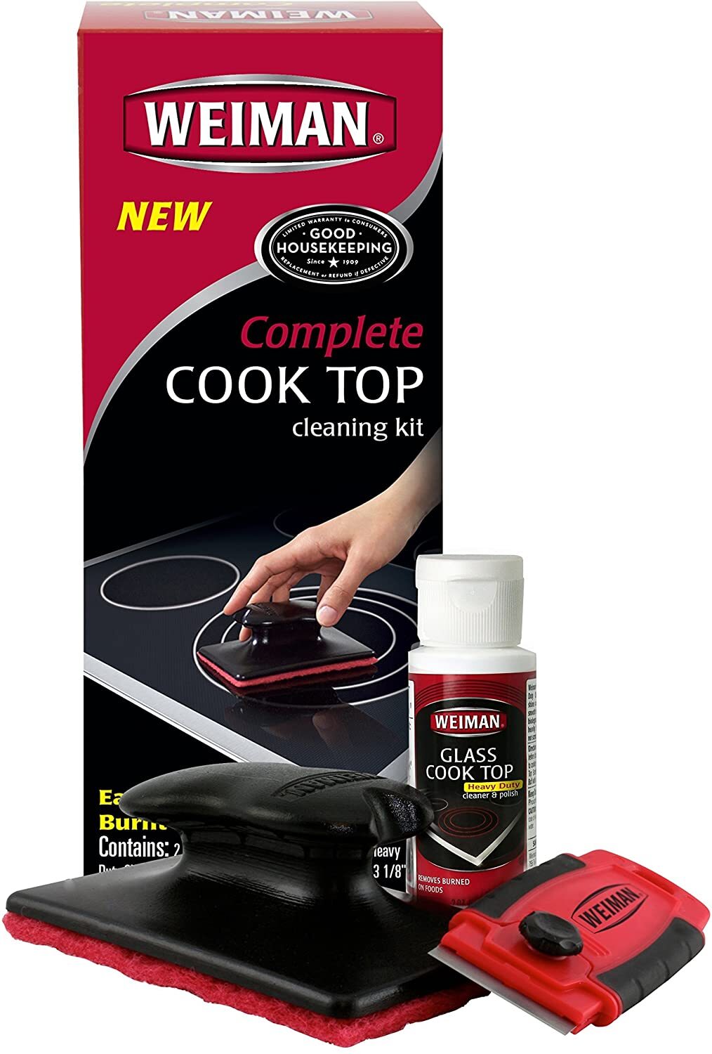 Weiman Glass, Ceramic Stove Top, Cooker Heavy Duty Daily Cleaner