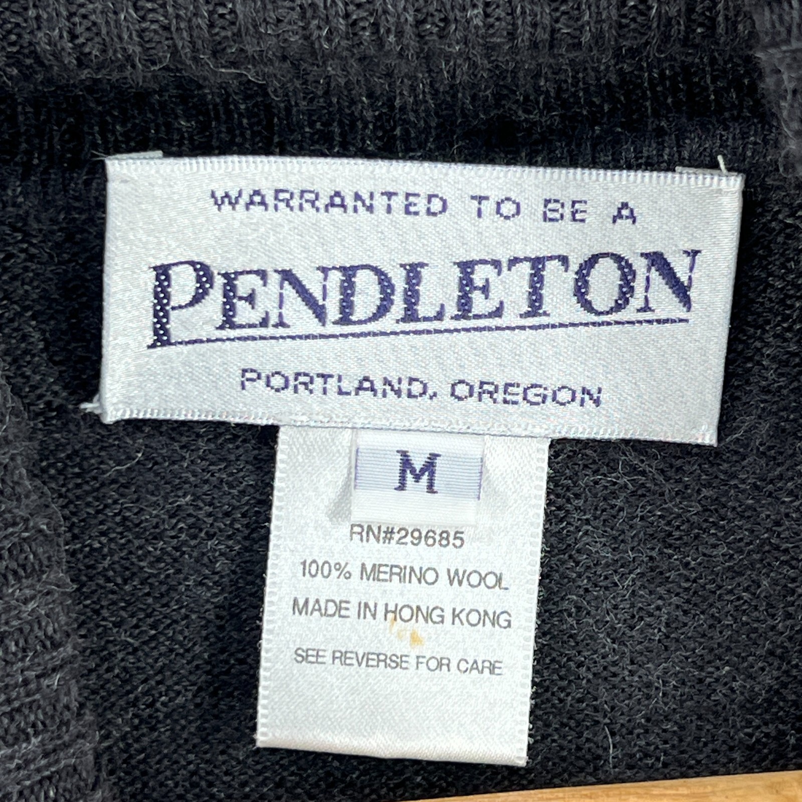 Pendleton Sweater Womens Medium Dark Gray Ribbed … - image 6