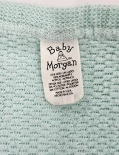 Vintage Baby Morgan Teal Aqua Ultimate Receiving Blanket Acrylic / Cotton READ!