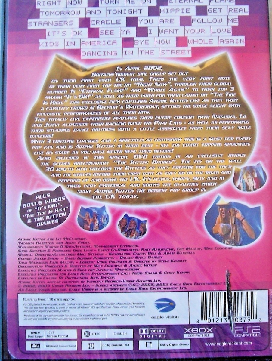 Atomic Kitten - Right Here Right Now Live (DVD, 2003) Liz