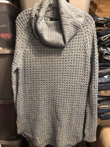 blue knit turtleneck sweater size XL | eBay