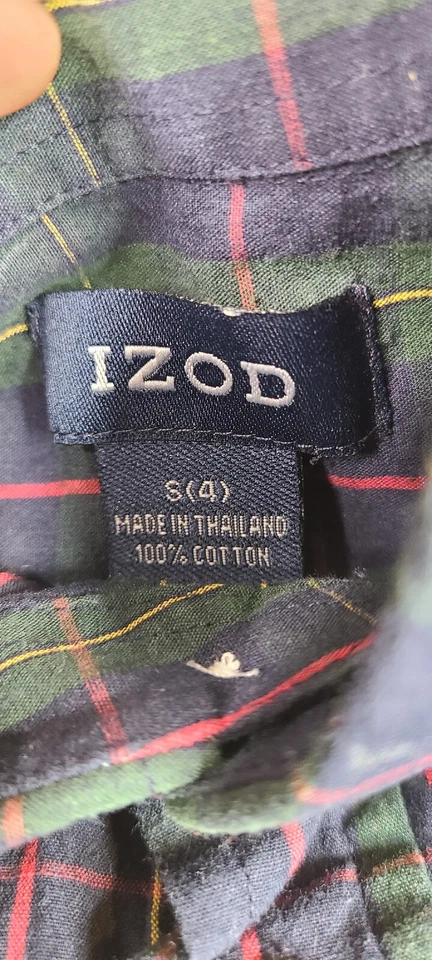 Camisa xadrez manga longa multicolorida Izod Little Boys tamanho (4) - Imagem 3 de 4