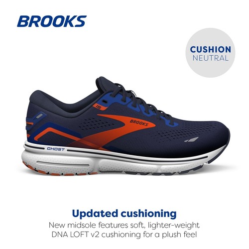 Brooks Herren Ghost 15 Neutral Laufschuh - Peacoat/Orange/Surf The Web - 11,5 M - Bild 2 von 6