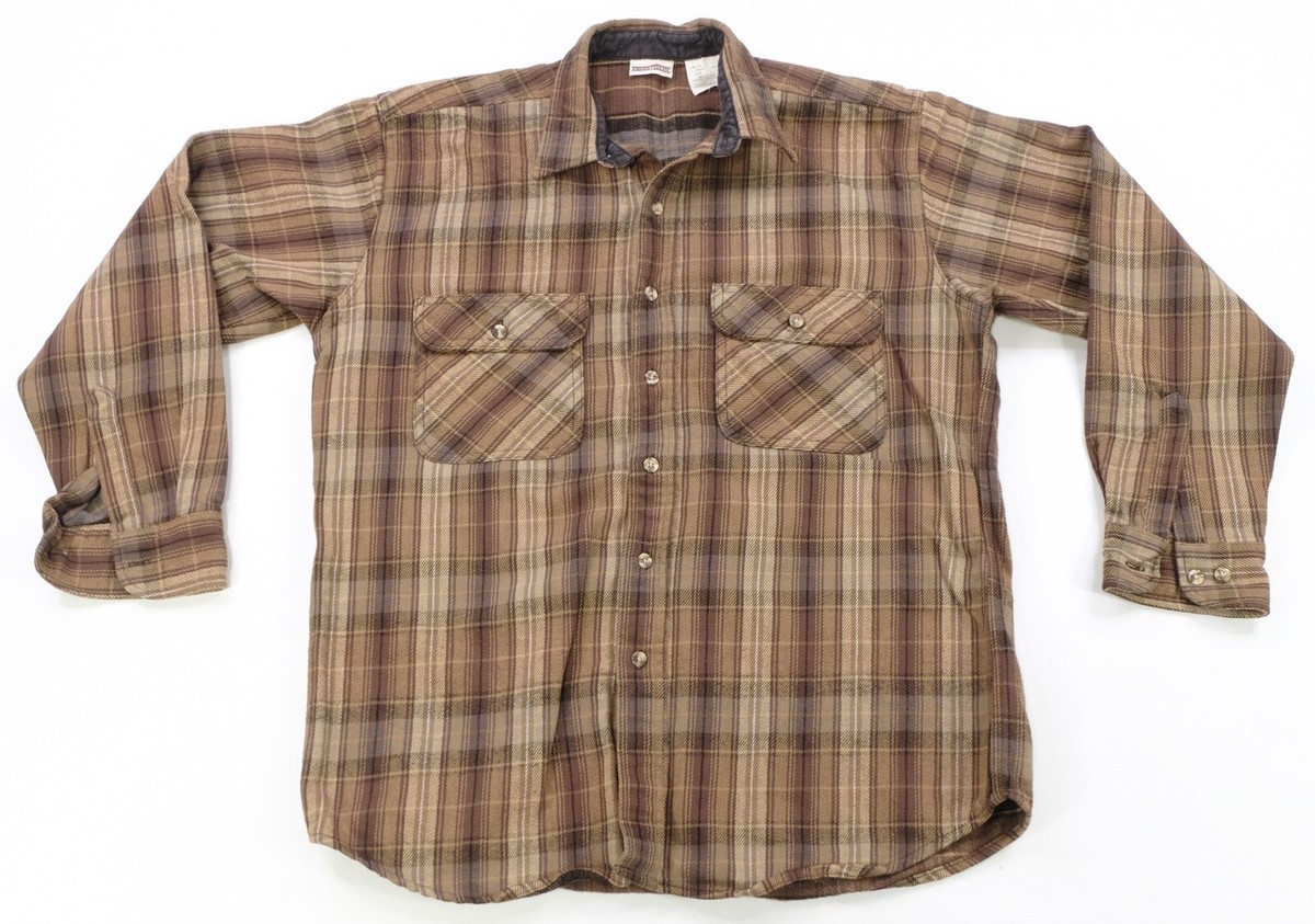 Rare Vintage FIELD & STREAM Checkered Plaid Casual Flannel Shirt 