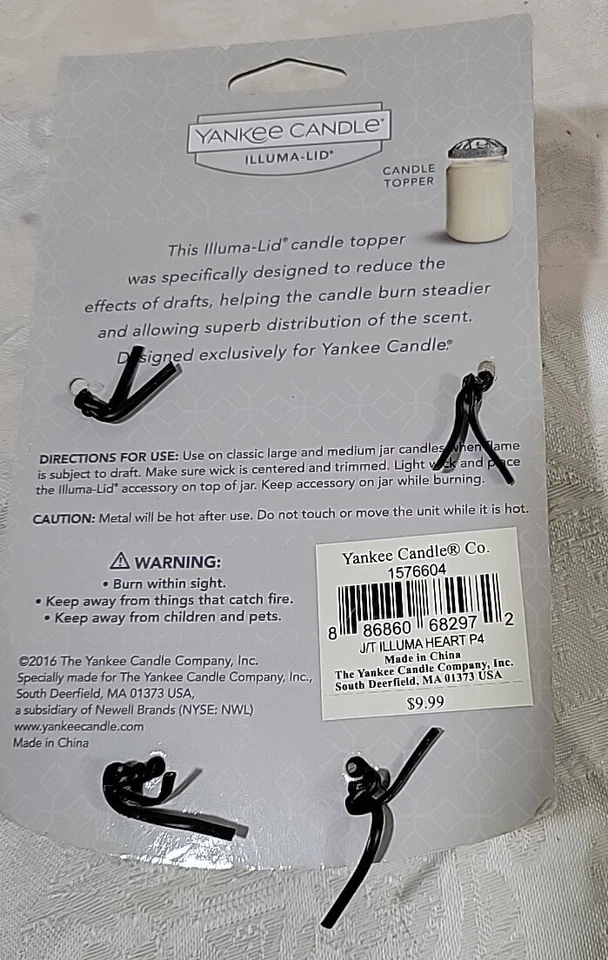 Yankee Candle Soft Goldtone & Pink Heart Illuma Lid - NEW - Image 2 of 4