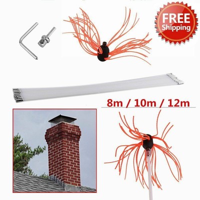 8 10 12m Cheap Industrial Chimney Sweep Flues Brush Rods Fireplace
