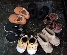 6 Baby Lightly Used Shoes Lot 0-12 M