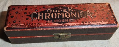 VINTAGE SUPER CHROMONICA M. HOHNER GERMANY CHROMATIC HARMONICA IN