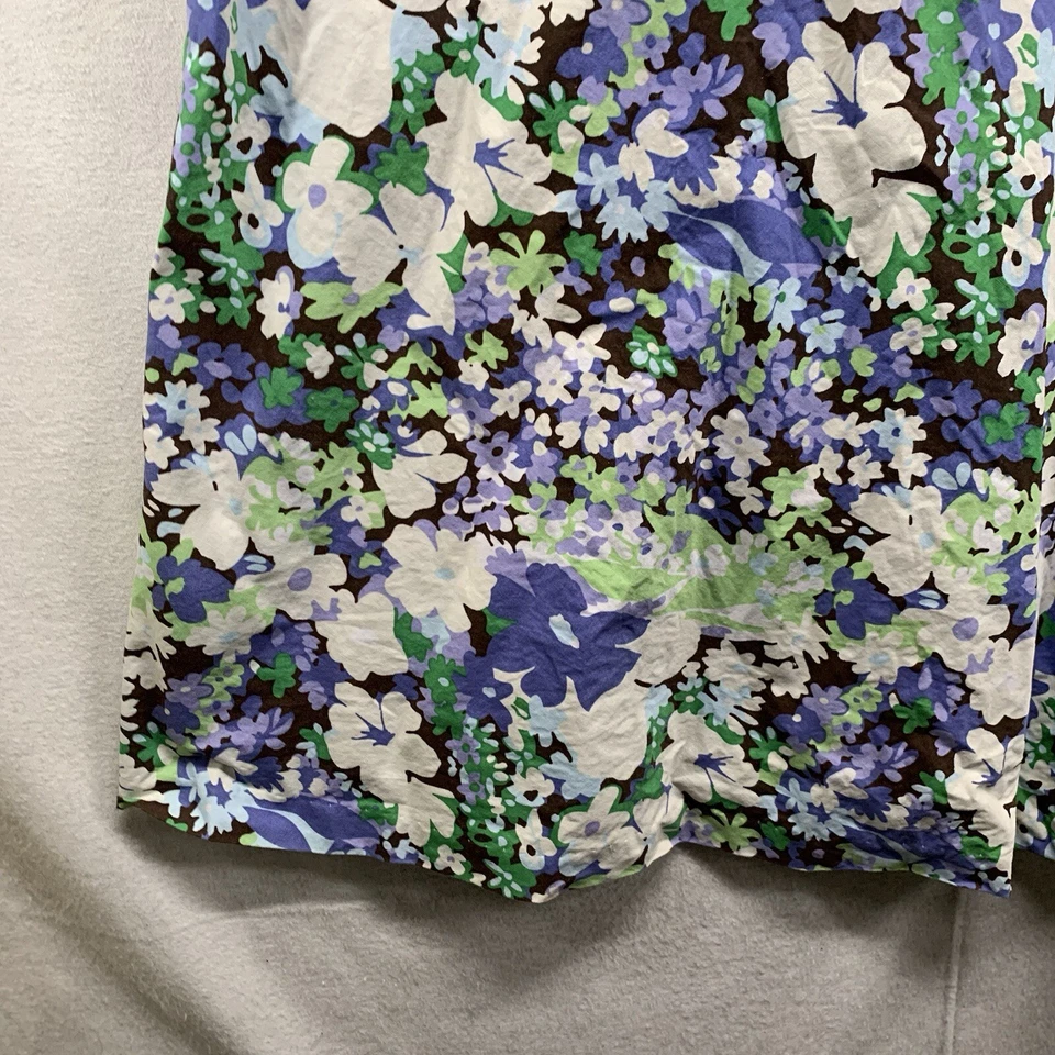 Women’s Dress Size 12 Colorful All Over Floral Print 100% Cotton Top Lined - Image 4 of 4
