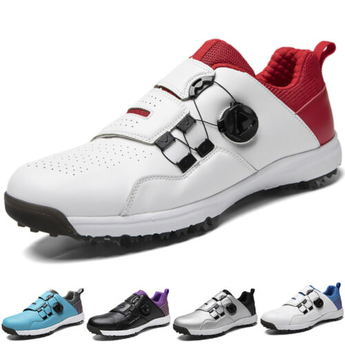 Mens Golf Shoes Outdoor Buckle Golf Sneakers Hiking Fitness Athletic Shoes-
