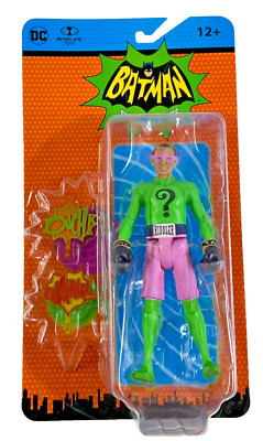 Mcfarlane Toys DC Retro Riddler Figur in Handschuhen klassische TV-Serie - Brandneu