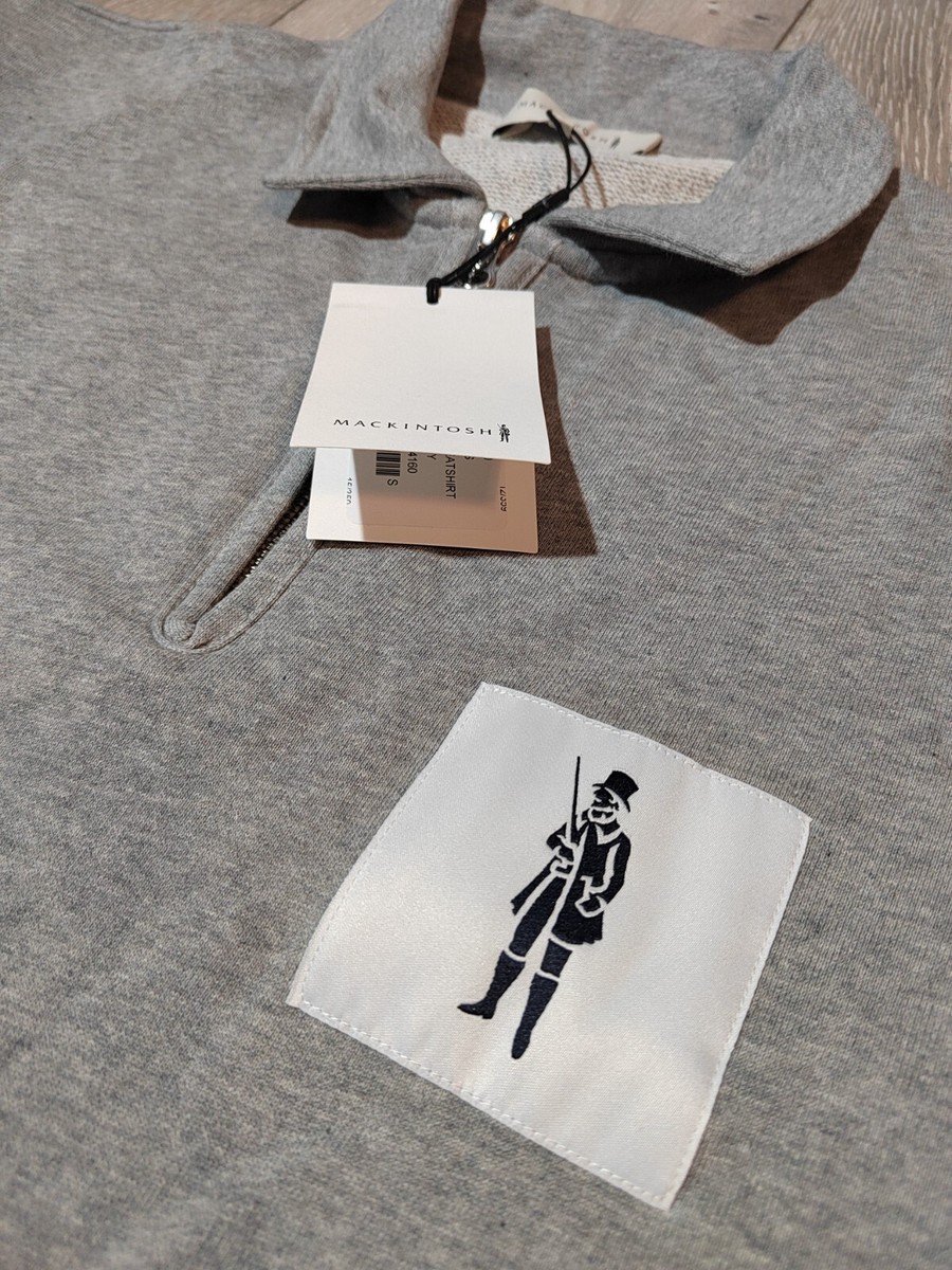 Mackintosh Dandyman Zip Sweatshirt Mens Size S Grey Melange