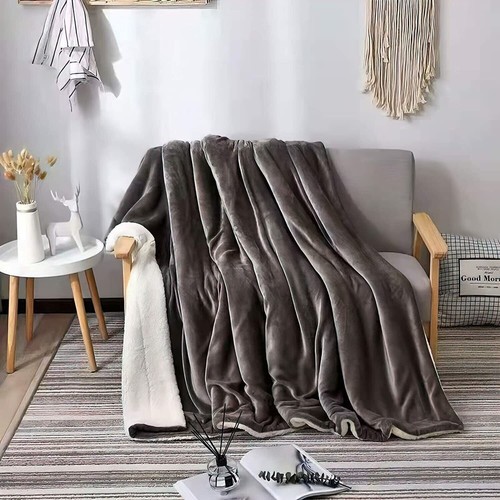 NUEVO DOBLE MANTA DE LANA SHERPA SOFÁ CAMA CÁLIDO ACOGEDOR EXTRA GRANDE - Imagen 8 de 16