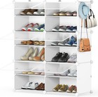 Zapatero Organizador Apilable De Plastico Para Closet Zapatos 6 niveles 24 pare