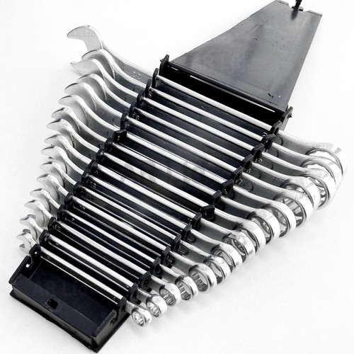 Combination Spanner Wrench Set. 16 Metric Spanners 6-22mm Open End & Ring - Picture 2 of 9