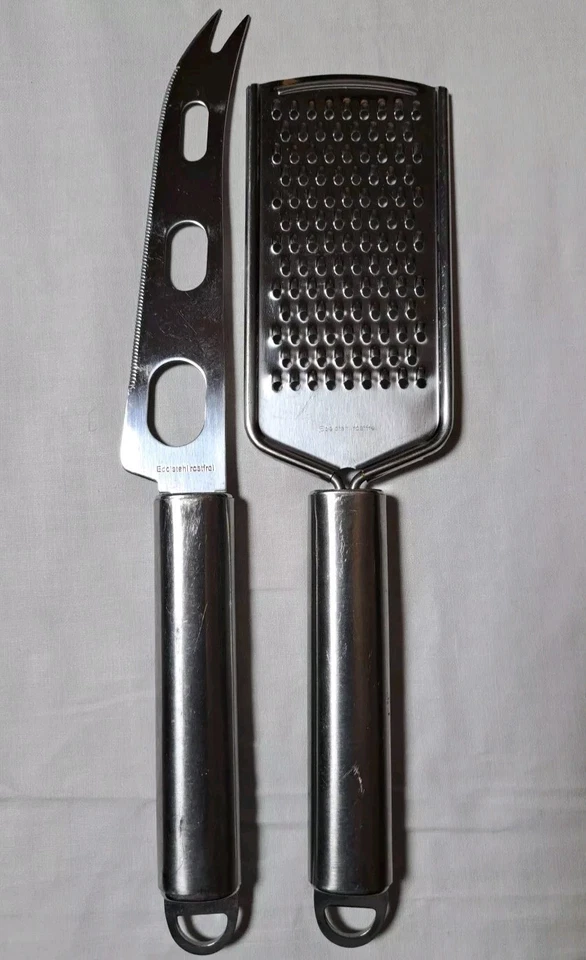 SET 2Tlg.:Käsemesser 26cm+Reibe 24cm Edestahl Neuwertig!
