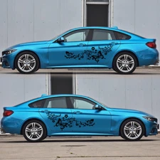 Butterfly Flower Graphics Decal Vinyl Body Side Door Window Stickers Fit For Car