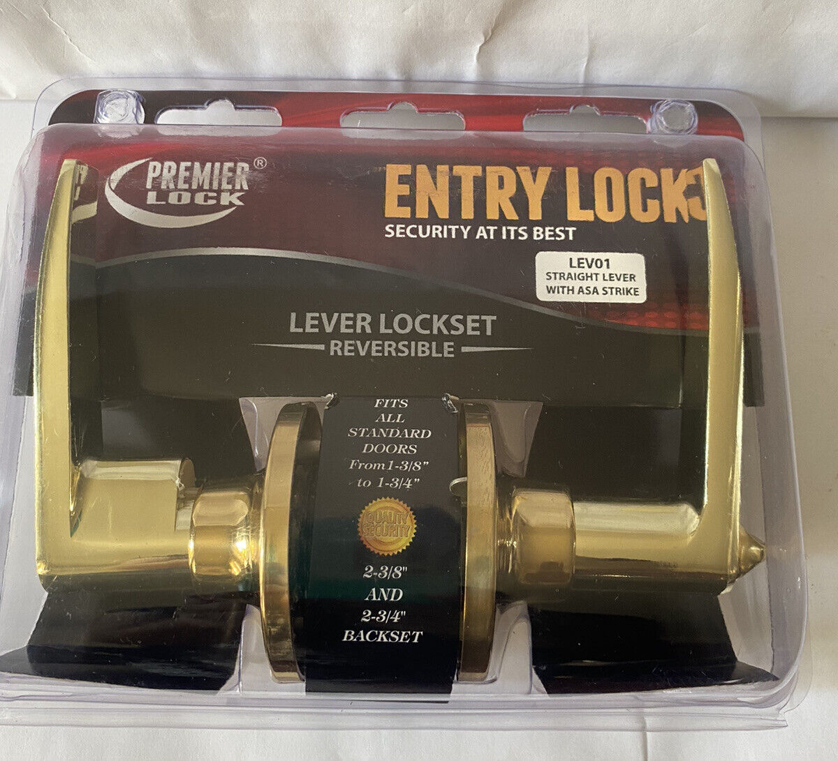 Premier Lock Knobs With Deadbolt Reversible Entry Set